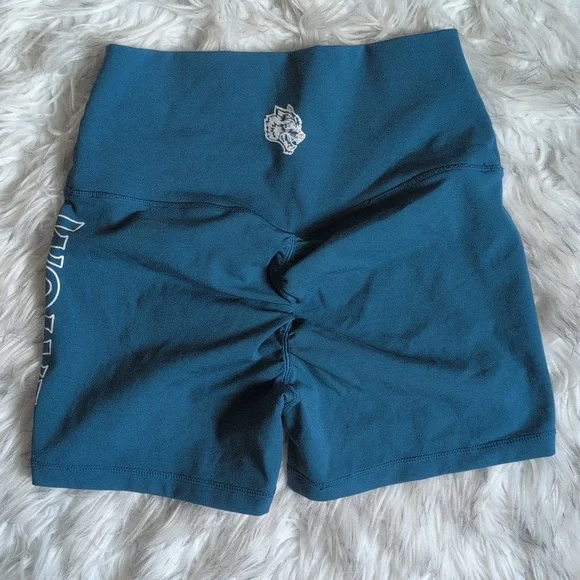 Darc Sport Blue High-Waisted Scrunch Butt Shorts Size Small - Picture 2 of 6
